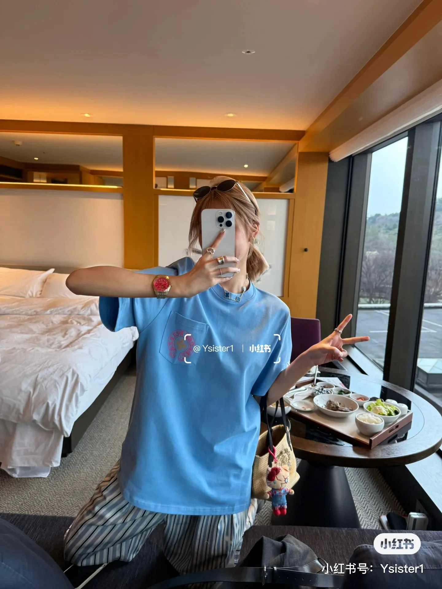 🅿️158 M258#ChromeHeart•🇺🇸25ss new pocket short-sleeved T-shirt ✅✅✅Ready stock Focus on quality and feel free to compare Size: S M L Color: Blue